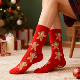 Custom Christmas Face Socks – Personalized Photo Gingerbread Style